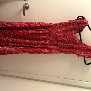 Red flower maxi dress!